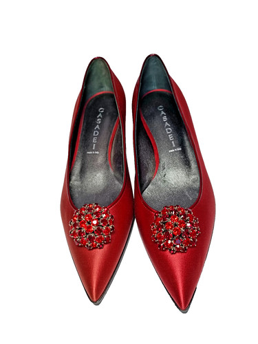 Escarpins plats satin - plats, rouge